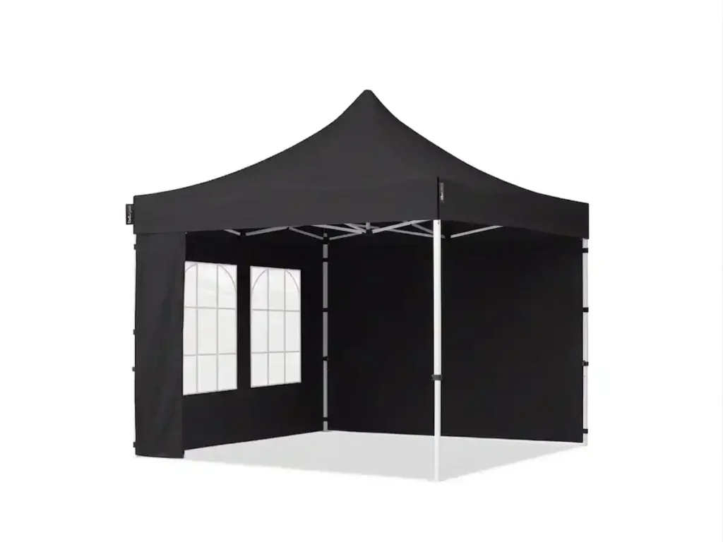 Easy up partytent zijwanden - zwart - 3x3m