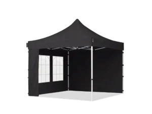 Easy up partytent zijwanden - zwart - 3x3m